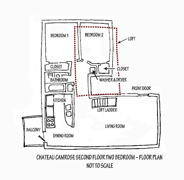 Two bedroom plan drawing